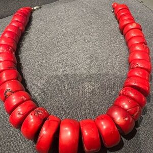 One of a Kind Bold Red Coral Necklace 🪸